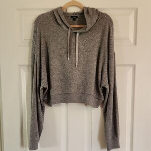 Express Heather Gray Knit Sweater